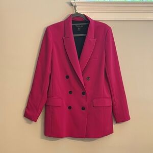 Women's Double-Breasted Pink Blazer